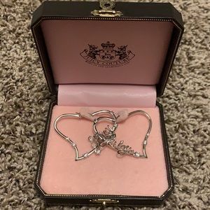 Juicy Couture heart hoop earrings